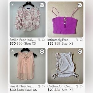 Bundle of XS Tops